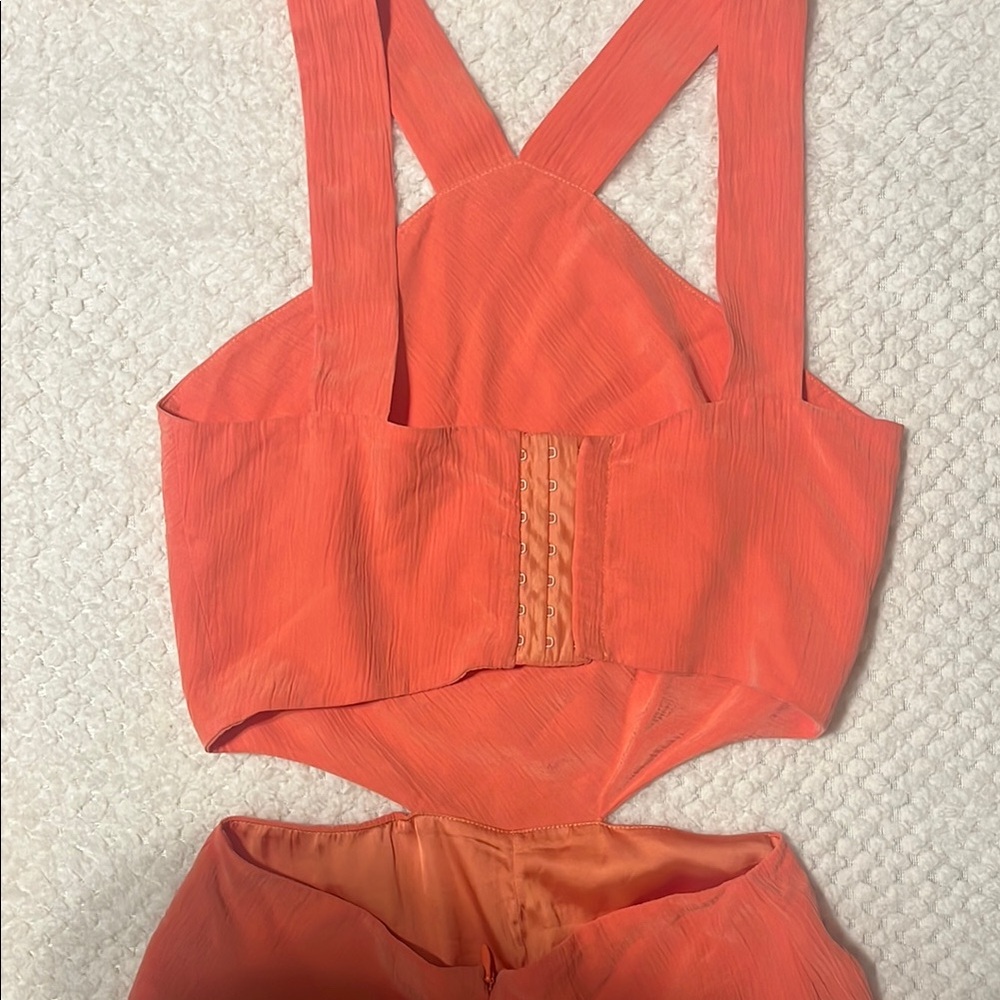 TULAROSA Womens Jumpsuit Revolve Denise Salmon Coral Color XXS - Picture 8 of 13